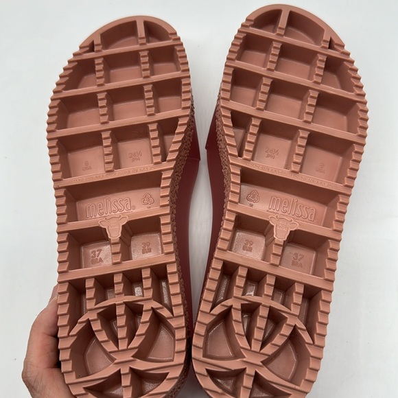 Melissa Puzzle Pink Peep Toe Platform Gel Sandals EU Size 39 MCS6371C - Picture 10 of 10